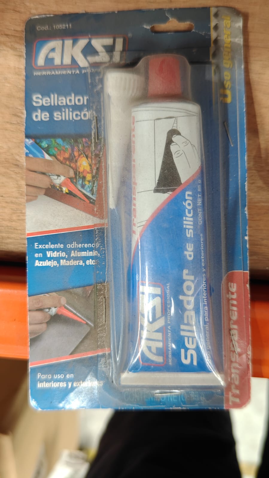 Sellador de silicon 85g, transparente