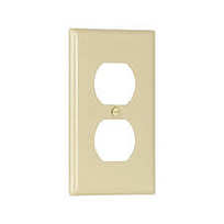 Placa Para Receptáculo Dúplex Nylon Marfil De Un Módulo