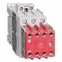 ROCKWELL AUTOMATION Contactor, Safety, 9A, 24VDC, Bobina, Contactos Bifurcados , 4NO, 4NC - 100SC09EJ14BC