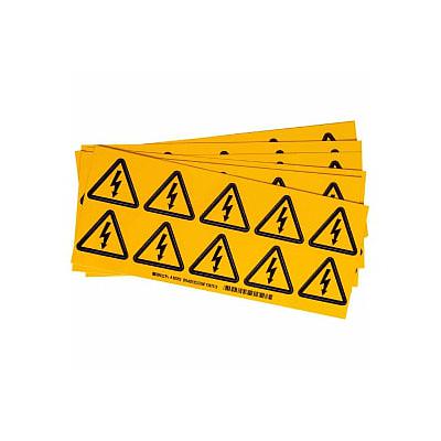 Etiquetas de advertencia - Pictograma: Voltaje eléctrico peligroso 2" X 2".