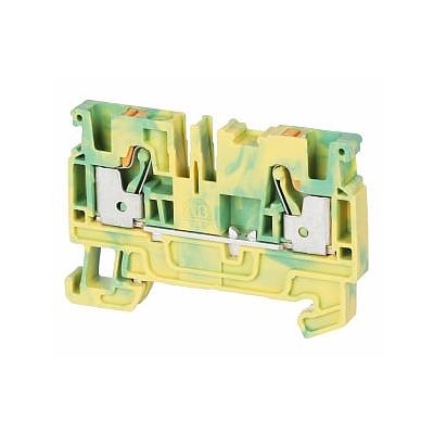 1492-P PUSH-IN TERMINAL BLOCKS , 4 MM² (AWG 26 - AWG 10) , NOT APPLICABLE , GROUNDING BLOCK , SINGLE LEVEL ,1 POINT ON EACH SIDE PER CIRCUIT