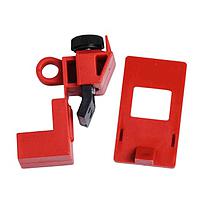 Bloqueo con abrazadera para interruptores automáticos Brady, unipolar, 120/277 V, rojo - 65396