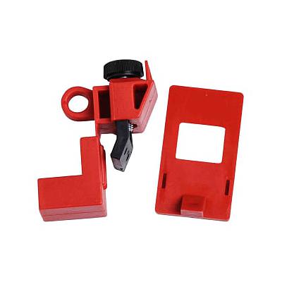 Bloqueo con abrazadera para interruptores automáticos Brady, unipolar, 120/277 V, rojo - 65396