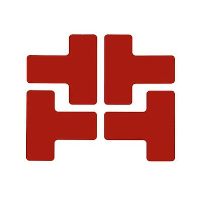 2 IN X 5 IN B514 RED FLOOR TS 20/PKG