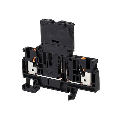1492-P PUSH-IN TERMINAL BLOCKS , 4 MM² (AWG 26 - AWG 10) , 10 A , FUSE BLOCK WITH LED BLOWN FUSE INDICATION (10...36V AC/DC) , SINGLE LEVEL ,1 POINT ON EACH SIDE PER CIRCUIT