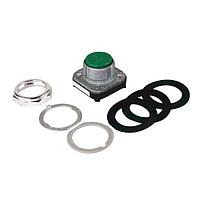 30.5mm Type 4/13 Mom. Contact PB, Non-Illum., Green, Flush Hd, No Contacts