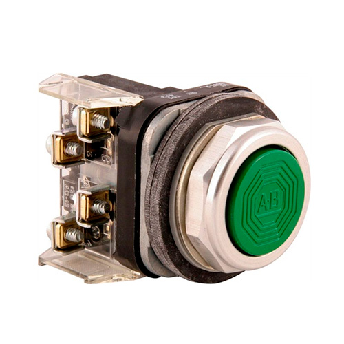 ROCKWELL AUTOMATION 800T, PB, 30mm,  MOMENTARY PUSH BUTTON, VERDE, 1 N.O.  - 800TA1D1