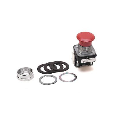 ROCKWELL AUTOMATION 800T, 30mm, Push-Pull, TIPO HONGO (40mm),  ROJO, 1N.C.L.B. 1 N.O. - 800TFXT6A1