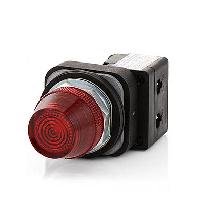 ROCKWELL AUTOMATION 800T, 30mm, LAMPARA PILOTO, ROJA, 12 30V AC/DC - 800TQH2R