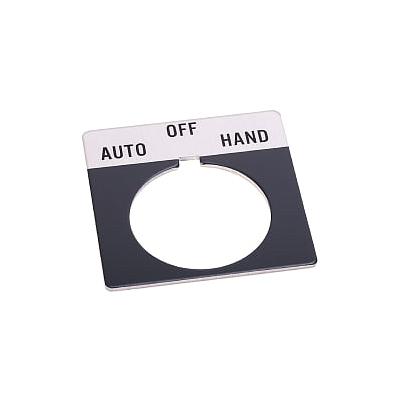 Placa de identificación, Parada de Emergencia, Placa Roja, 30 mm, ROCKWELL - 800T-X504