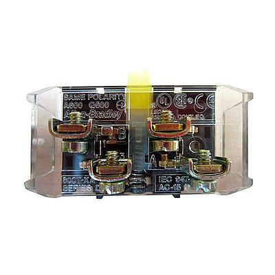 800T and 800H Accessories, Contact Block, Shallow Block, 1 N.O. - 1 N.C.