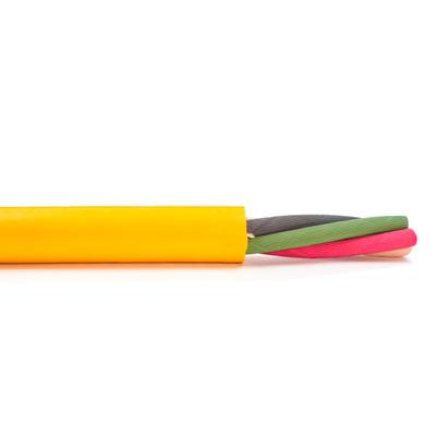 TPCW Cable de potencia portátil, Type W, 2 AWG, 4 conductores, 2000 V, chaqueta amarilla ultraresistente a aceite, abrasión e impactos, ideal para entornos industriales severos clase I, II y III, estándares UL, CSA, RoHS - 85210