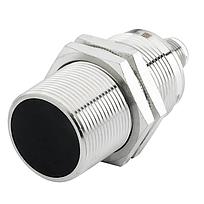 Proximity Sensor, 3-Wire DC Standard Barrel, 30mm Diameter, Chrome Plated Brass Barrel, Standard, 10mm Sensing Distance, Shielded, N.O., Source (PNP) Output, Micro QD (DC)