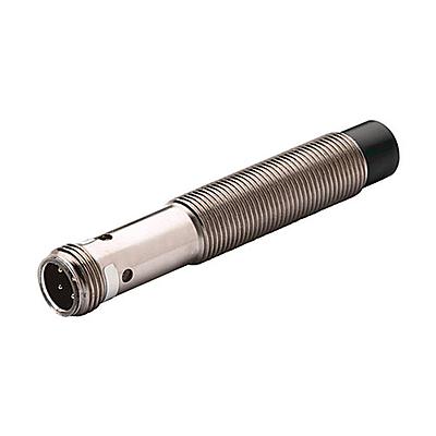 Proximity Sensor, 3-Wire DC Standard Barrel, 8mm Diameter, Chrome Plated Brass Barrel, Standard, 3mm Sensing Distance, Unshielded, N.O., Source (PNP) Output, Micro QD (DC)