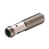 Proximity Sensor, 3-Wire DC, Short Barrel, 18mm Diameter, Chrome Plated Brass Barrel, Short, 5mm Sensing Distance, Shielded, N.O., Source (PNP) Output, Micro QD (DC)