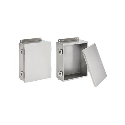 HOFFMAN Gabinete, bridado, acero inoxidable, 6x4x4in, NEMA 13, abrazaderas de cubierta atornilladas - A6044NFSS