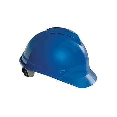 Casco seguridad ala ancha v-gard azul