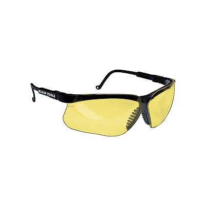 Gafas protectoras con marco negro y cristales de color ámbar