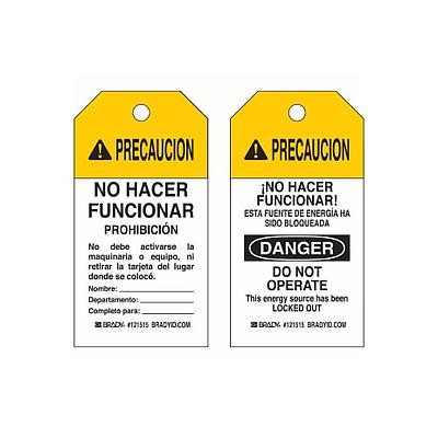 B853 5.75X3 25/PK MEX LOCKOUT TAG REV#A
