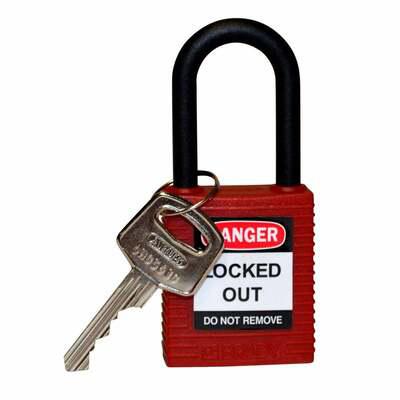 Candado de bloqueo Brady, 1.5" KD rojo, nylon - 123324