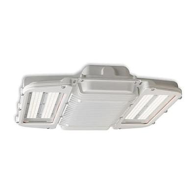 Luminaria LED industrial Albeo Rugged 1 doble módulo, 120-277 V, 5000 K, con sensor de movimiento 360°, difusor de policarbonato - General Electric
