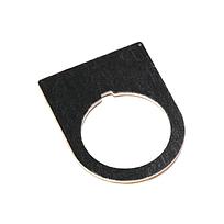 Placa de Leyenda 800F, "Stop", 22mm, Negro, ROCKWELL - 800F-34BE212