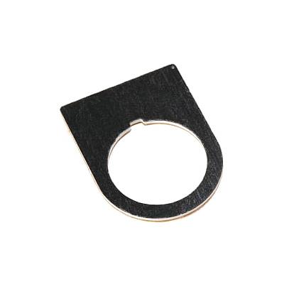 Placa de Leyenda 800F, "Stop", 22mm, Negro, ROCKWELL - 800F-34BE212