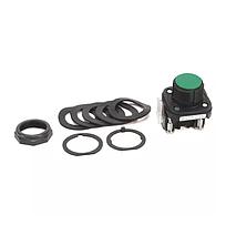 30.5MM TYPE 4/4X/13 MOM. CONTACT PB, NON-ILLUM., WITH TWO-COLOR MOLDED LEGEND CAP, FLUSH HD, BLACK