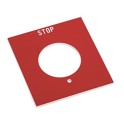 800H PB STOP Standard Legend Plate