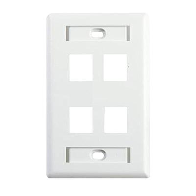 KCONN FACEPLATE 4-P SG WHITE