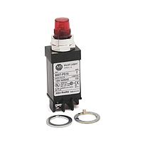 Luz piloto de 18 mm 800T, Rockwell Automation, 120 V AC 50/60 Hz, ámbar - 800T-PSH16A