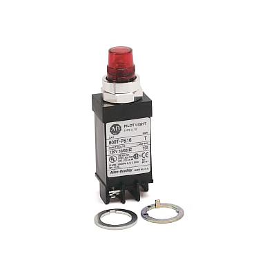 Luz piloto de 18 mm 800T, Rockwell Automation, 120 V AC 50/60 Hz, ámbar - 800T-PSH16A