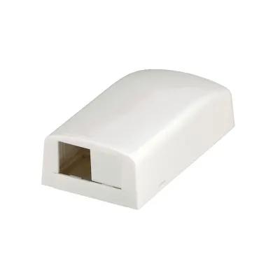 Caja para montaje en superficie Mini-Com, 2 puerto, blanco hueso