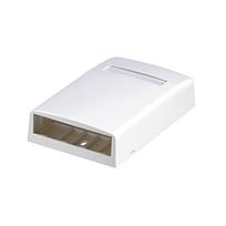 Caja para montaje en superficie Mini-Com, 4 puerto, blanco