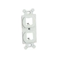 Adaptador dúplex Panduit Mini-Com, 106 NEMA, 2 puertos, blanco hueso, ABS - CF1062IWY