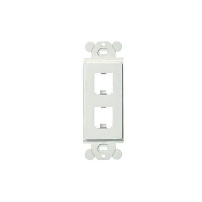 Adaptador rectangular dúplex Panduit Mini-Com, para placas frontales GFCI, 2 puertos, ABS, blanco - CFG2WH