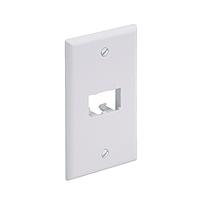 Placa frontal de banda única Mini-Com, 2 puertos, blanco