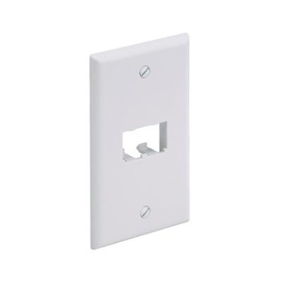 Placa frontal de banda única Mini-Com, 2 puertos, blanco