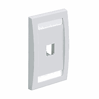 PANDUIT Placa de Pared Vertical Ejecutiva, Salida Para 1 Puerto Mini-Com, Con Espacios Para Etiquetas, Color Blanco Mate - CFPE1IWY