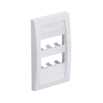 Placa Frontal Ejecutiva Panduit Mini-Com, 6 Puertos, ABS, blanco - CFPE6IWY