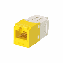 PANDUIT Módulo Mini-Com, Categoría 6, UTP, 8 posiciones, 8 cables, cableado universal, amarillo, estilo TG - CJ688TGYL