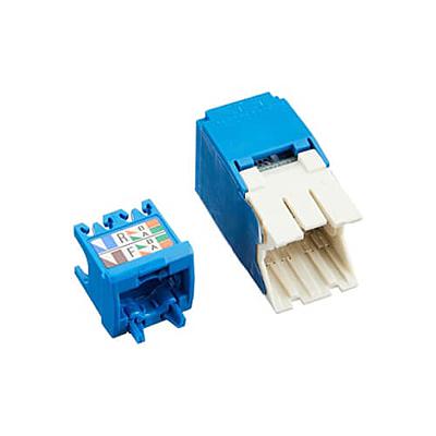 PANDUIT Conector Mini-Com™  RJ45, Categoría 6A, UTP, azul. - CJ6X88TGBU
