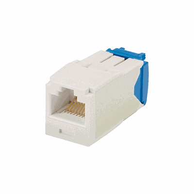 PANDUIT Conector Mini-Com™  RJ45, Categoría 6A, UTP, blanco. - CJ6X88TGWH