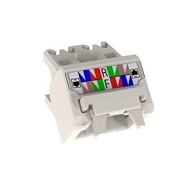 Tapa para Cable Cat6, 45°, RJ-45, Blanco CJUDCAPIW-X