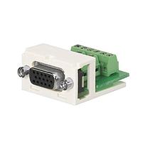 D-Sub Connector, 15 Pin HD, Off White