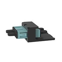 PANDUIT Módulo con 1 Adaptador Dúplex SC para  Fibra Óptica, Multi-modo, Color Aqua  - CMDAQSCZBL