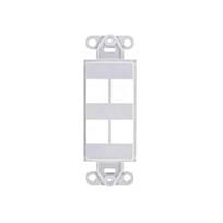 Adaptador Belden KeyConnect Deco, 4 puertos, plástico - UL94V-0, blanco eléctrico  - AX106575-EW