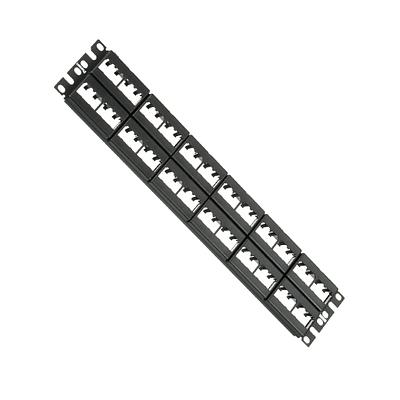 PANDUIT Panel de parcheo plano de 48 puertos en 12 módulos plásticos CFFPL4.  2 UR. - CPP48WBLY