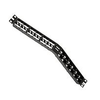 PANDUIT Panel de parcheo angulado de 48 de alta densidad, metálico,  1 UR. - CPPA48HDWBLY