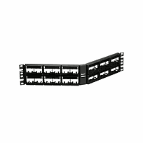 PANDUIT Panel de parcheo angulado de 48 puertos en 12 módulos plásticos CFFPL4. Incluye etiquetas. 2 UR. - CPPLA48WBLY